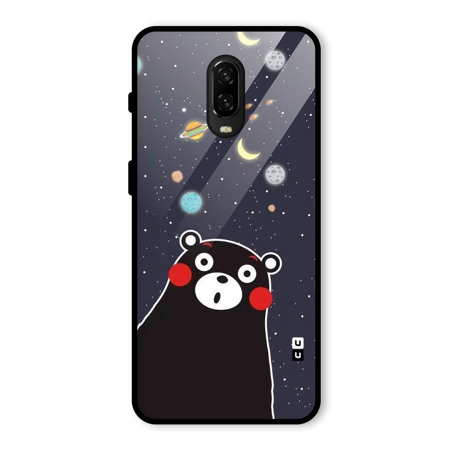 Space Bear Glass Back Case for OnePlus 6T