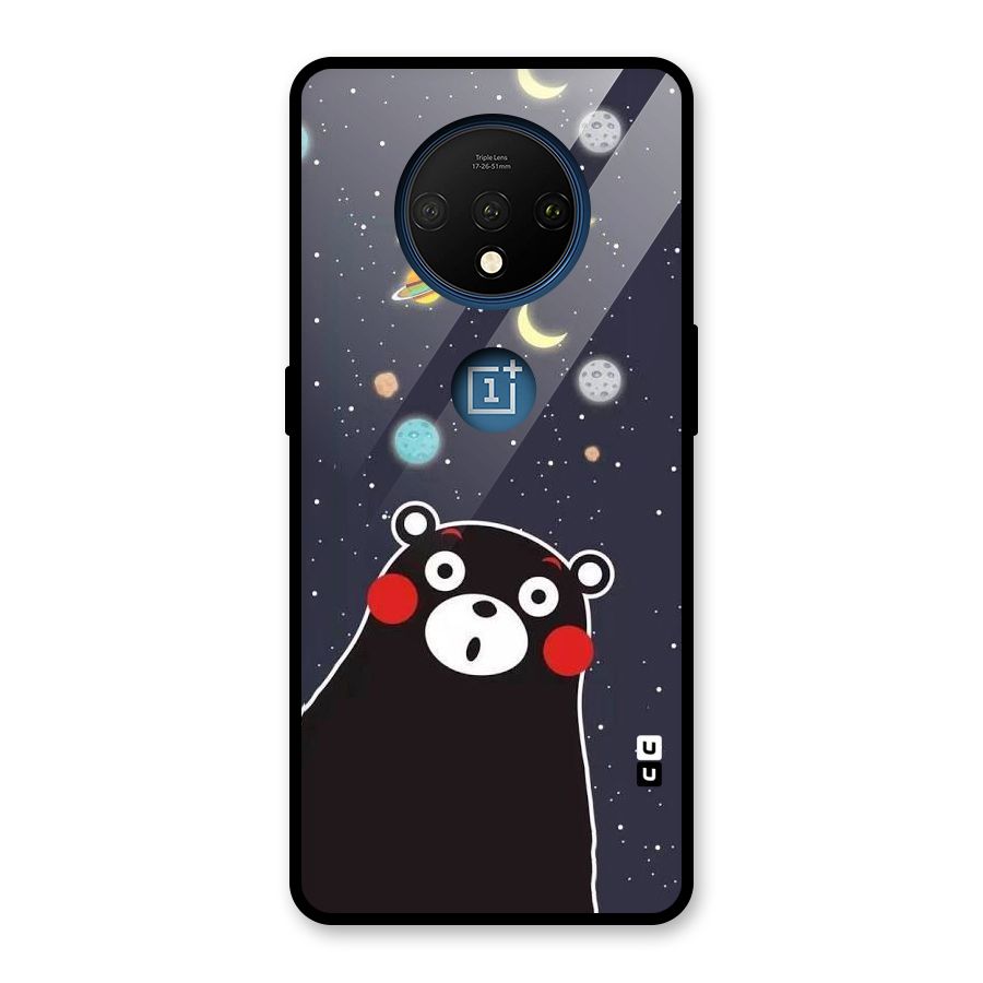 Space Bear Glass Back Case for OnePlus 7T
