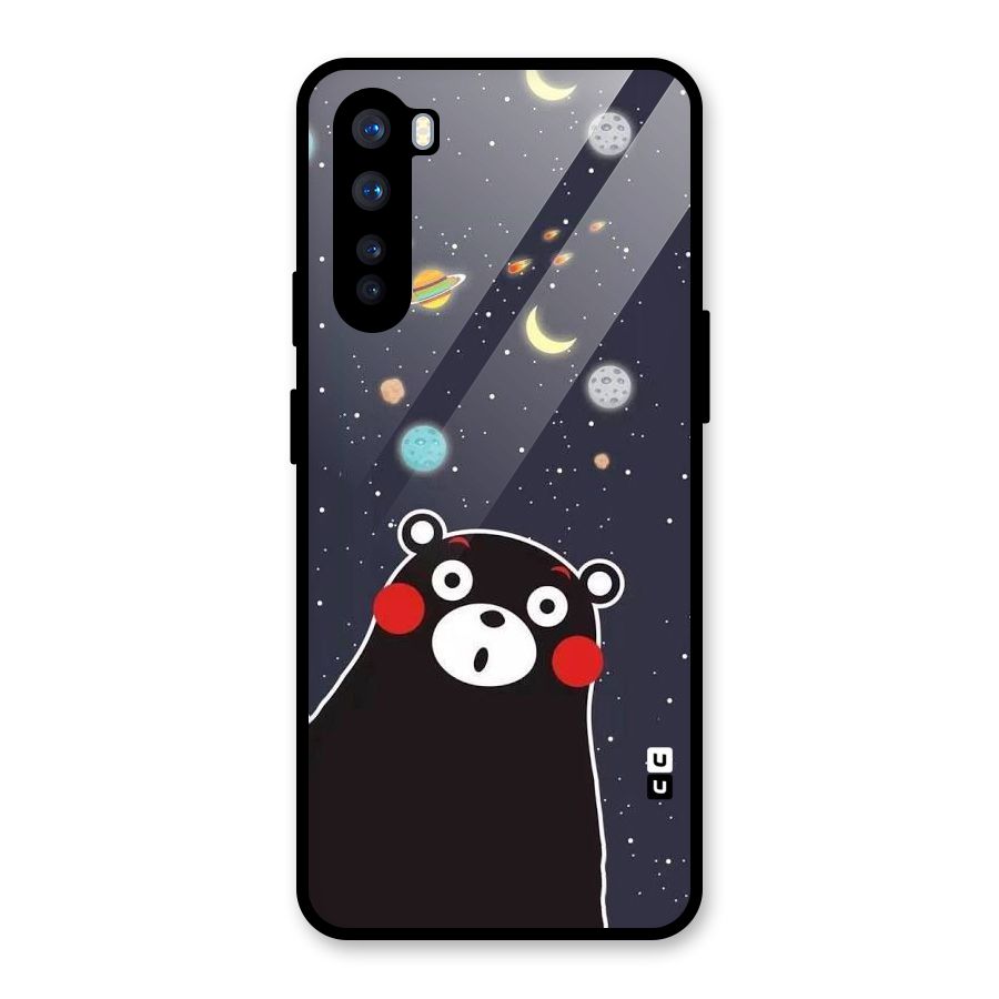Space Bear Glass Back Case for OnePlus Nord