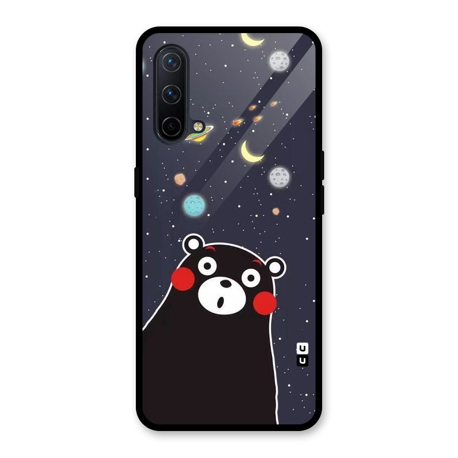 Space Bear Glass Back Case for OnePlus Nord CE 5G