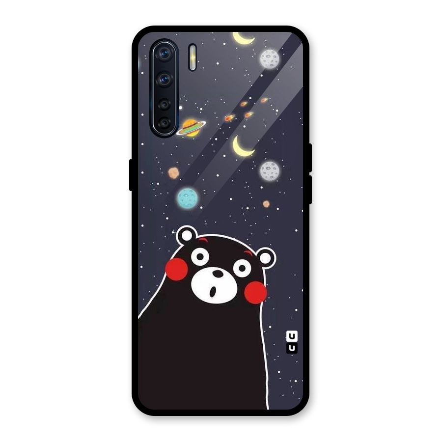 Space Bear Glass Back Case for Oppo F15