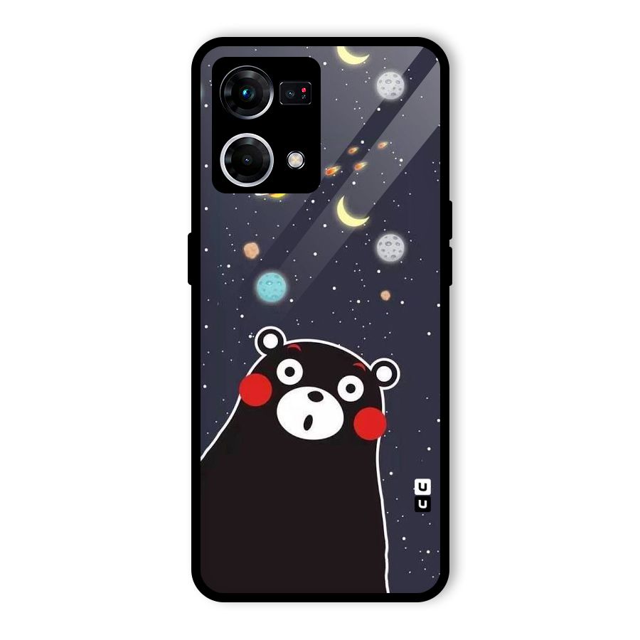 Space Bear Glass Back Case for Oppo F21s Pro 4G