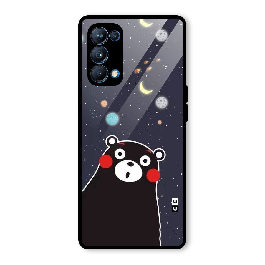 Space Bear Glass Back Case for Oppo Reno5 Pro 5G