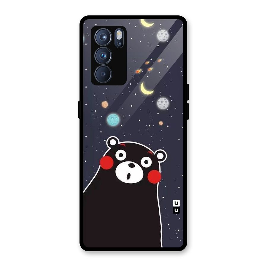 Space Bear Glass Back Case for Oppo Reno6 Pro 5G