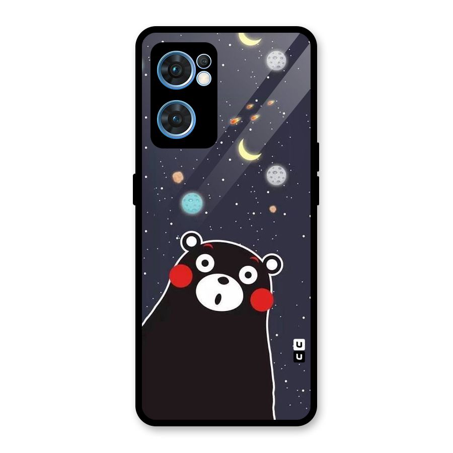 Space Bear Glass Back Case for Oppo Reno7 5G