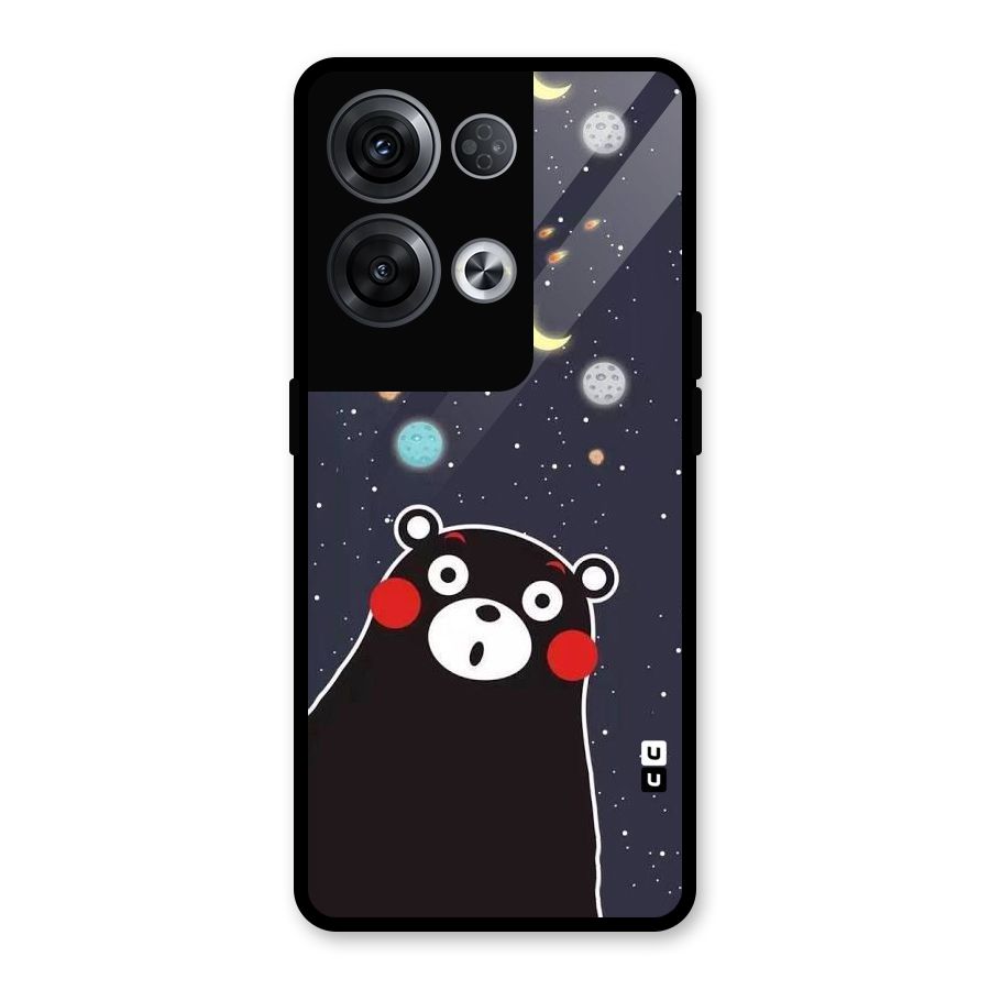 Space Bear Glass Back Case for Oppo Reno8 Pro 5G