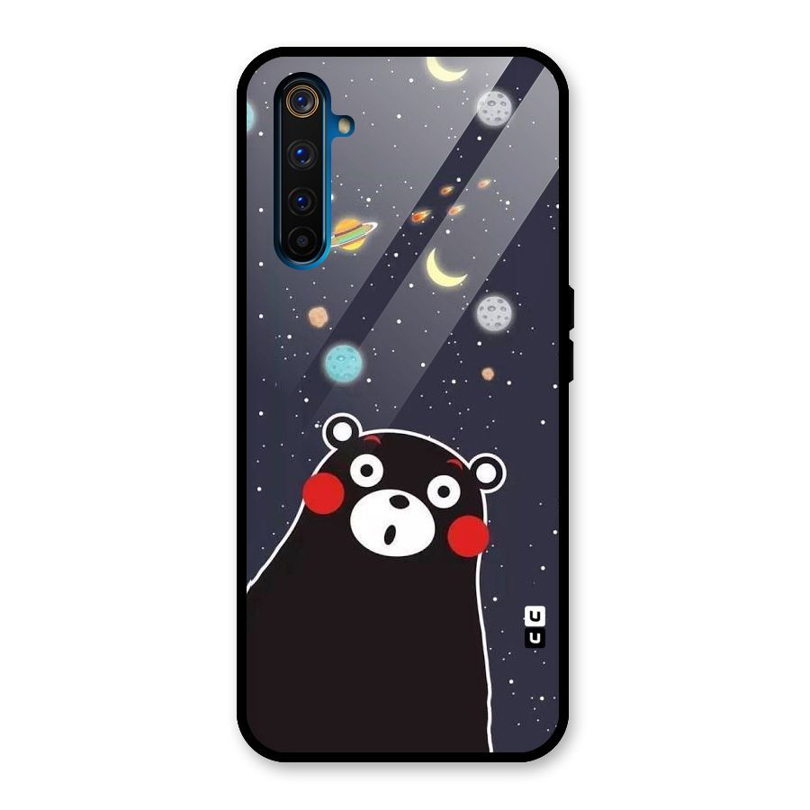 Space Bear Glass Back Case for Realme 6 Pro