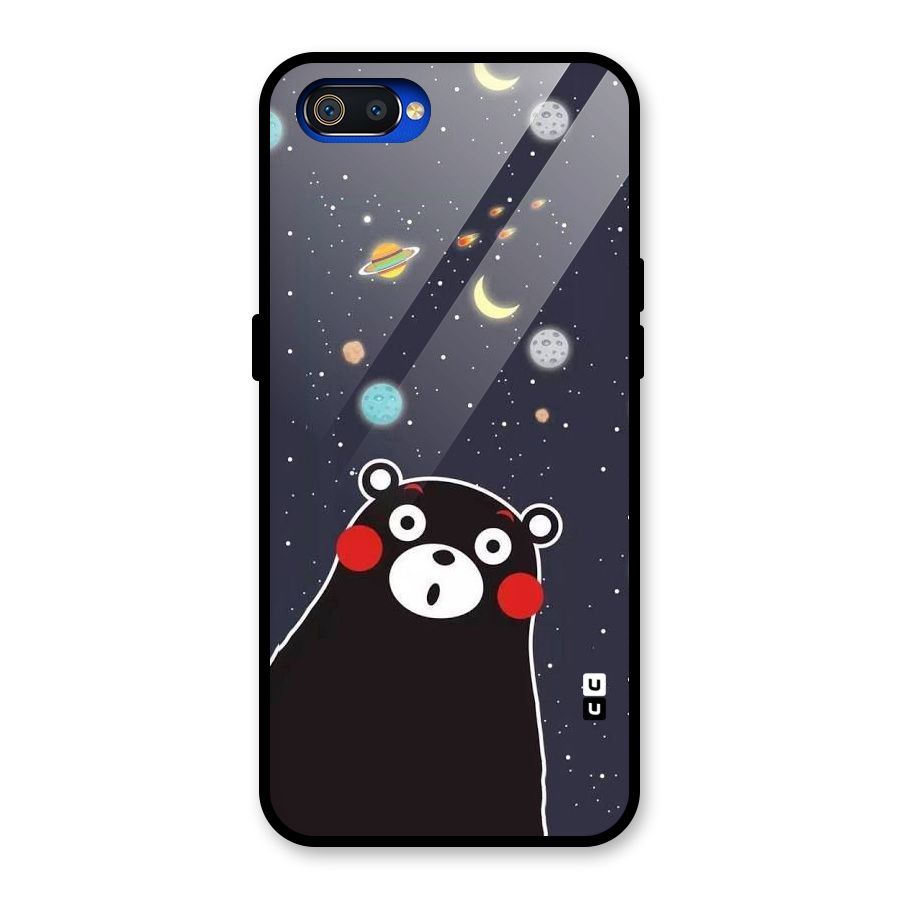 Space Bear Glass Back Case for Realme C2