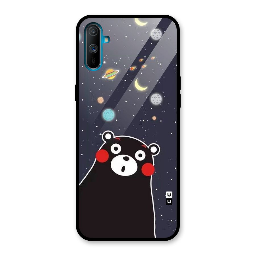 Space Bear Glass Back Case for Realme C3