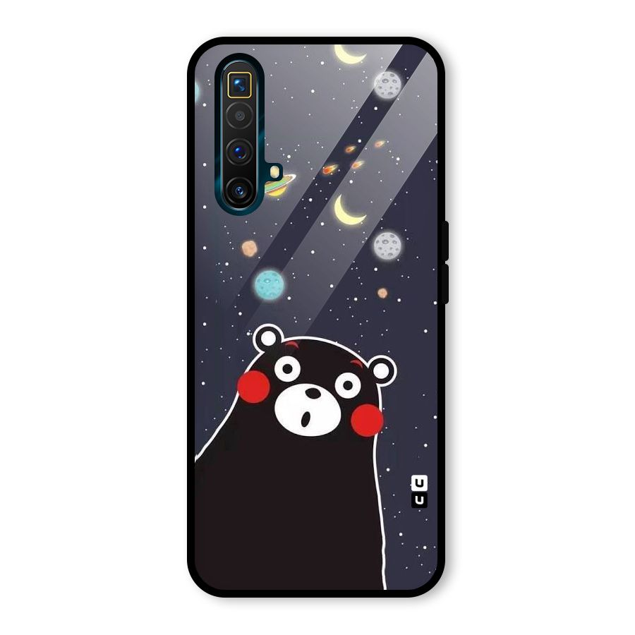 Space Bear Glass Back Case for Realme X3 SuperZoom