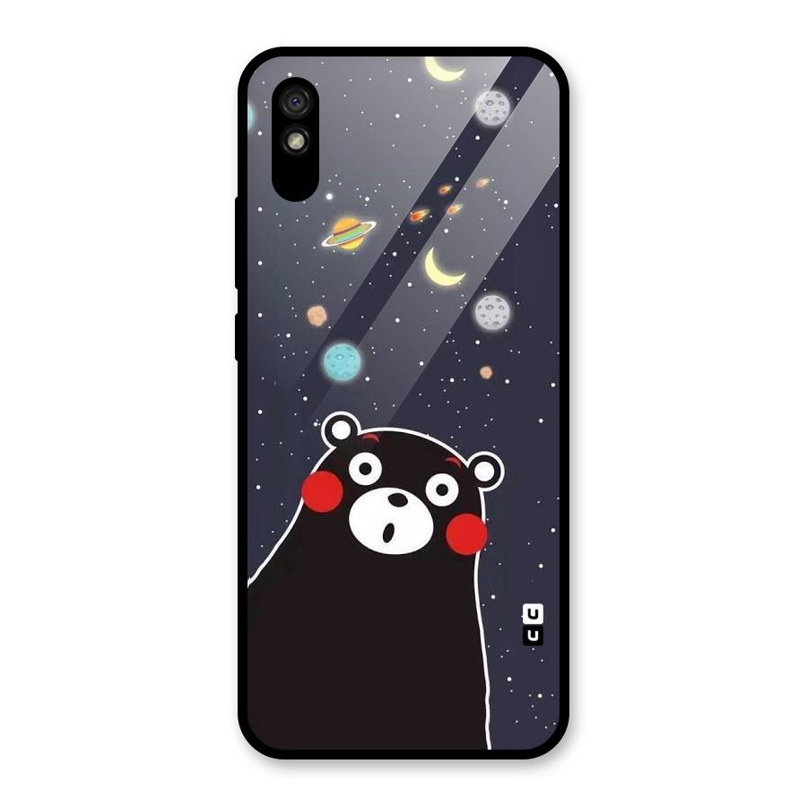 Space Bear Glass Back Case for Redmi 9i