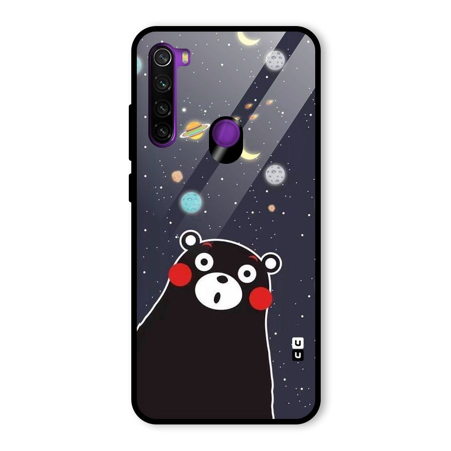 Space Bear Glass Back Case for Redmi Note 8