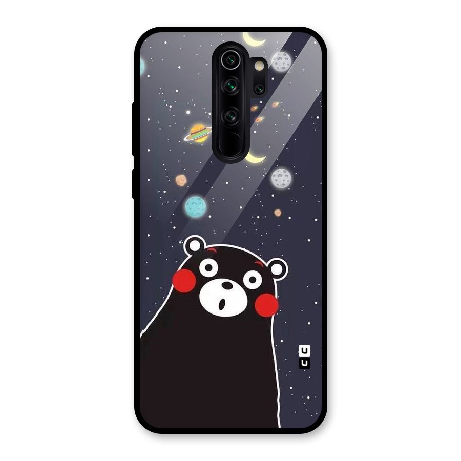 Space Bear Glass Back Case for Redmi Note 8 Pro