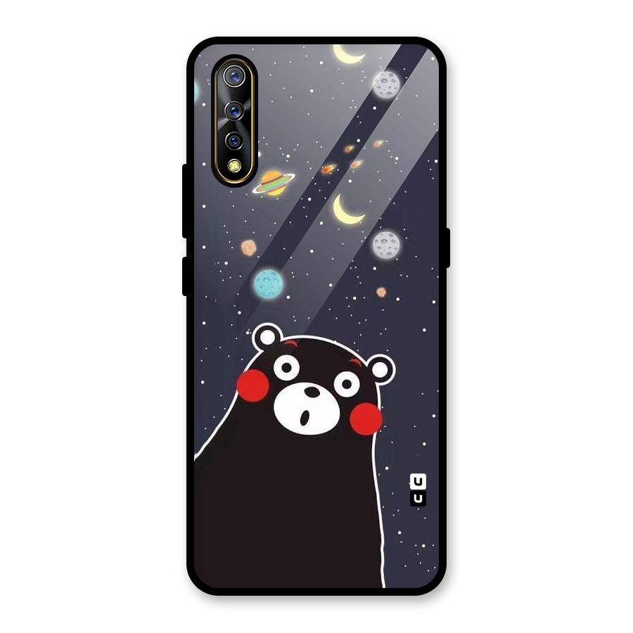 Space Bear Glass Back Case for Vivo S1