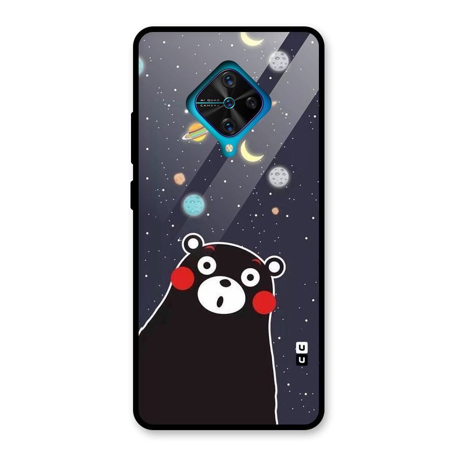 Space Bear Glass Back Case for Vivo S1 Pro