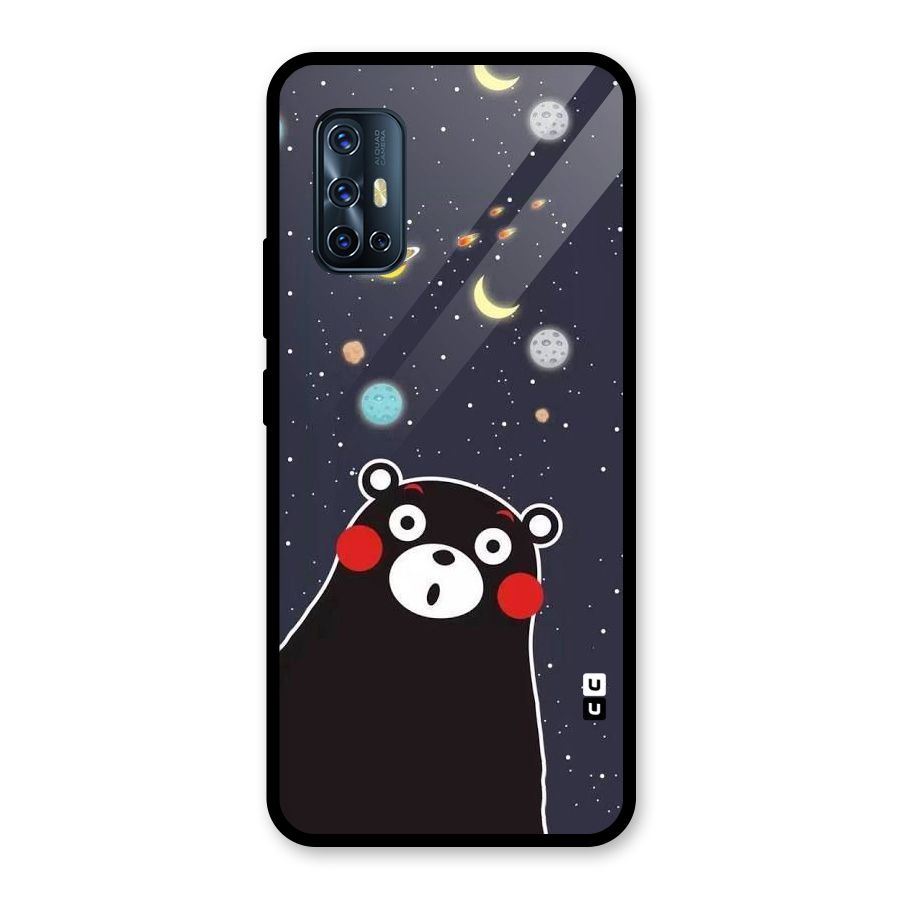 Space Bear Glass Back Case for Vivo V17