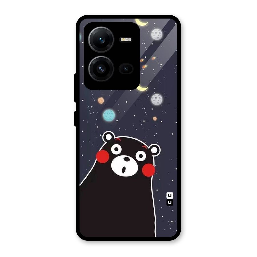 Space Bear Glass Back Case for Vivo V25