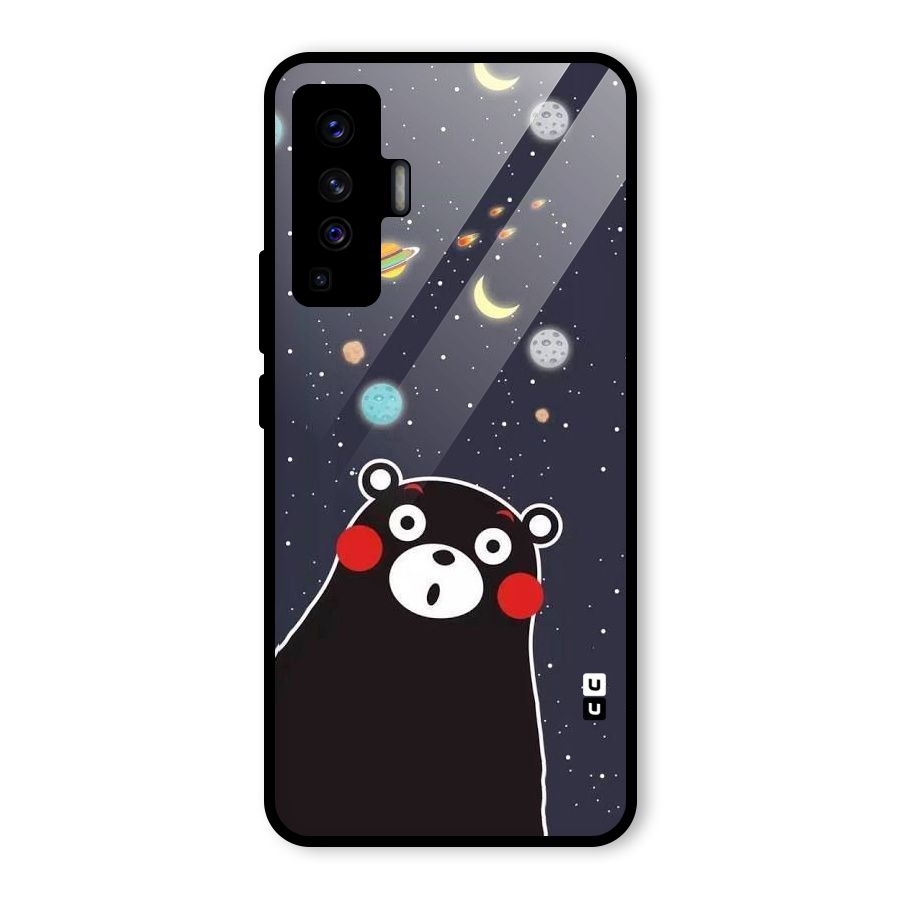 Space Bear Glass Back Case for Vivo X50