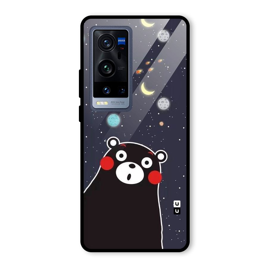 Space Bear Glass Back Case for Vivo X60 Pro Plus