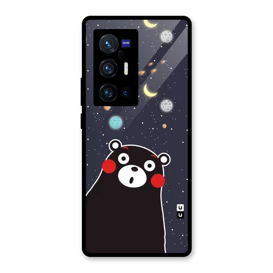 Space Bear Glass Back Case for Vivo X70 Pro Plus