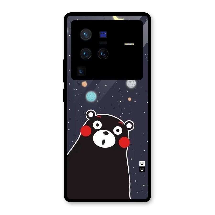 Space Bear Glass Back Case for Vivo X80 Pro
