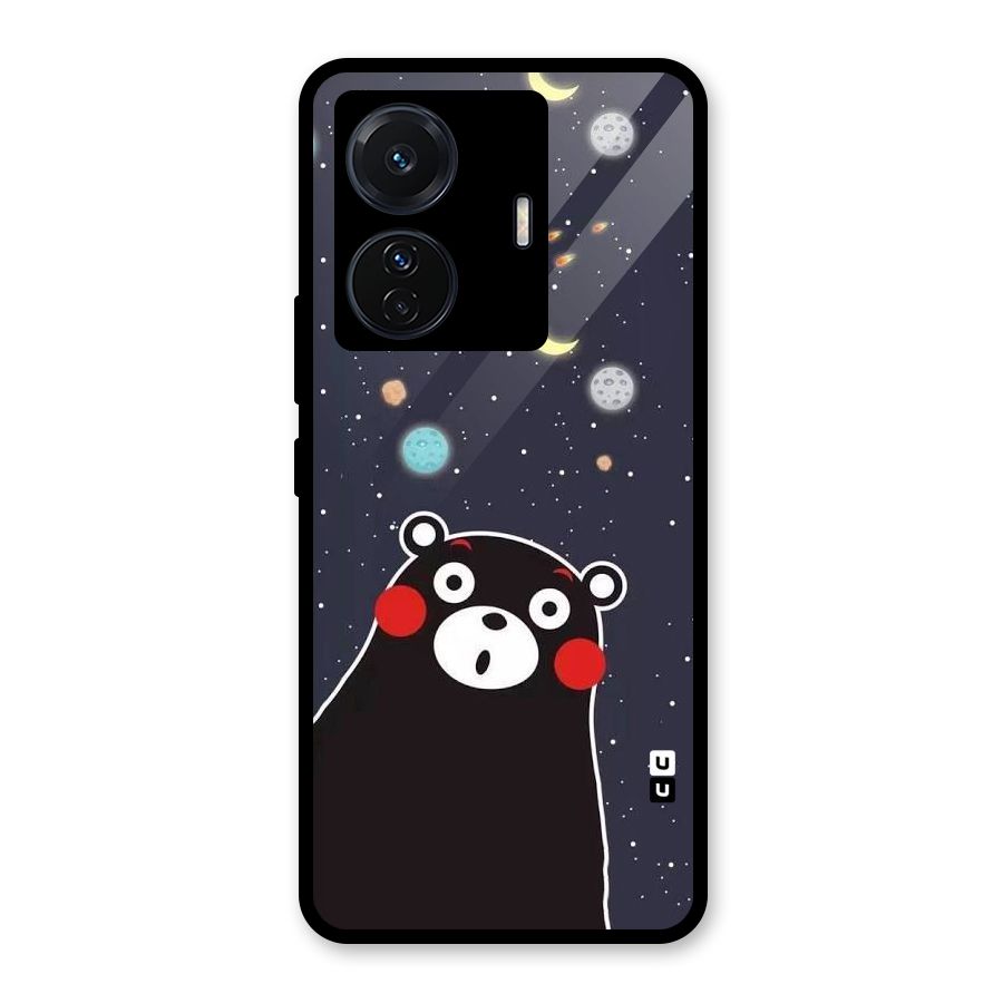 Space Bear Glass Back Case for Vivo iQOO Z6 Pro