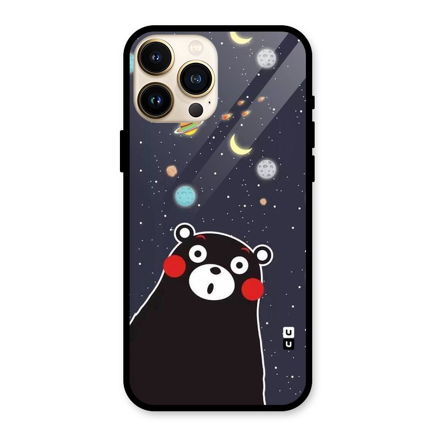 Space Bear Glass Back Case for iPhone 13 Pro Max