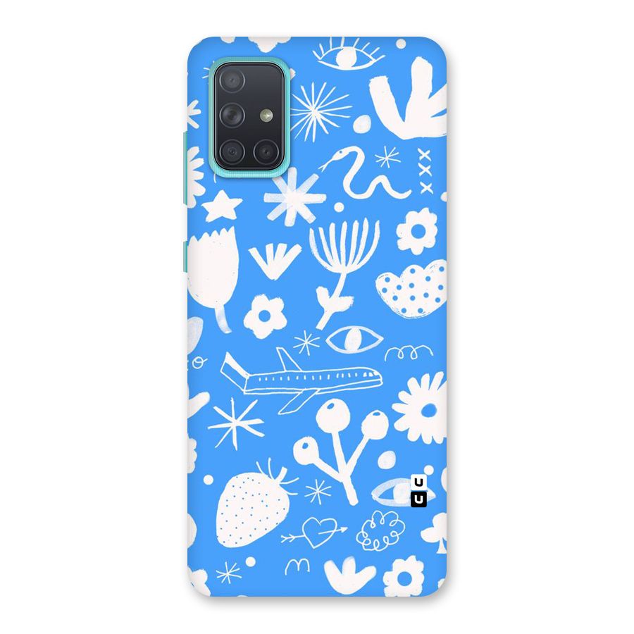 Space Blue Pattern Back Case for Galaxy A71