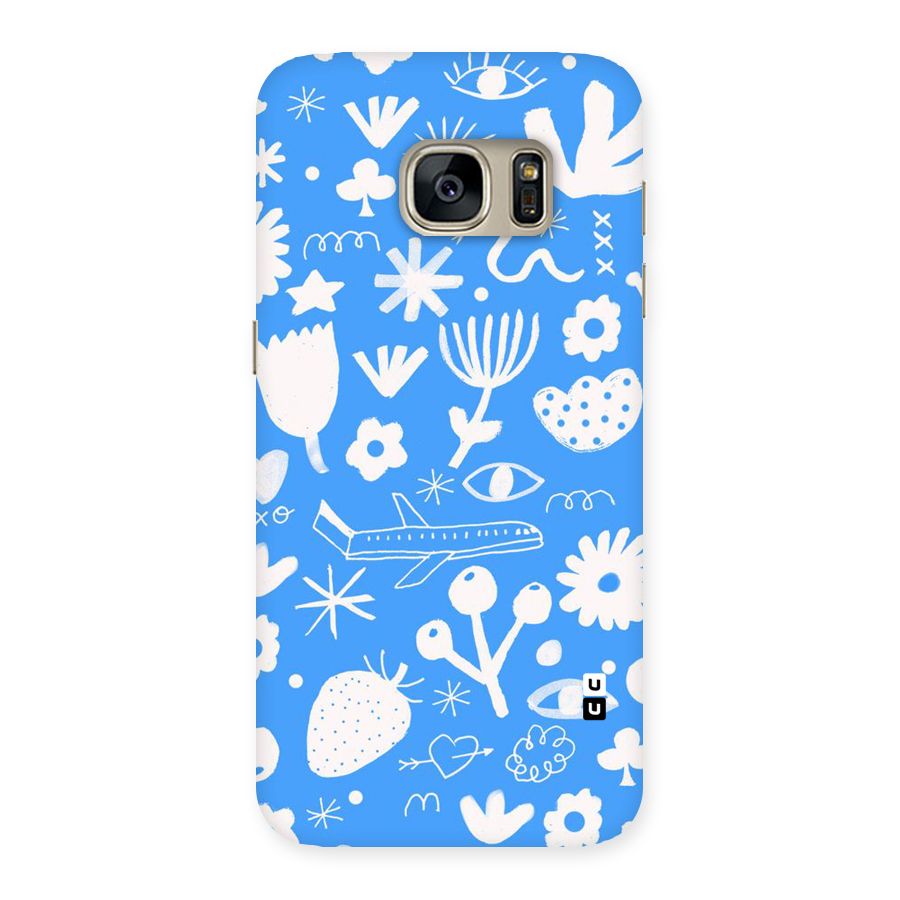 Space Blue Pattern Back Case for Galaxy S7