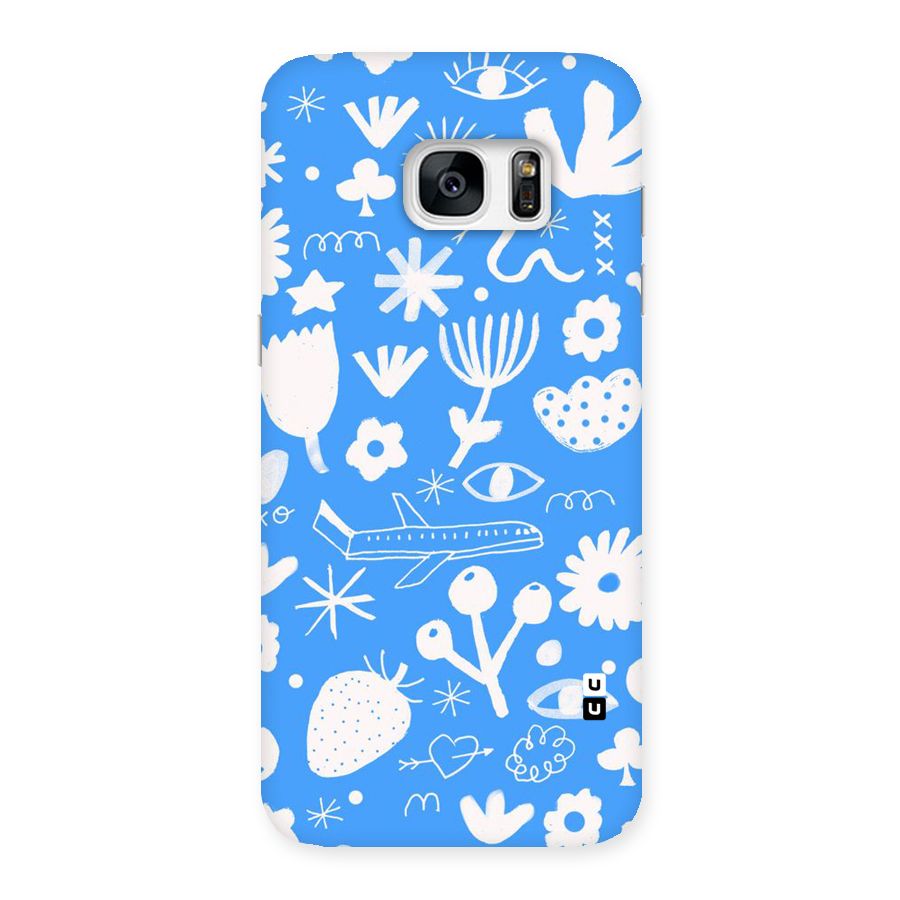 Space Blue Pattern Back Case for Galaxy S7 Edge