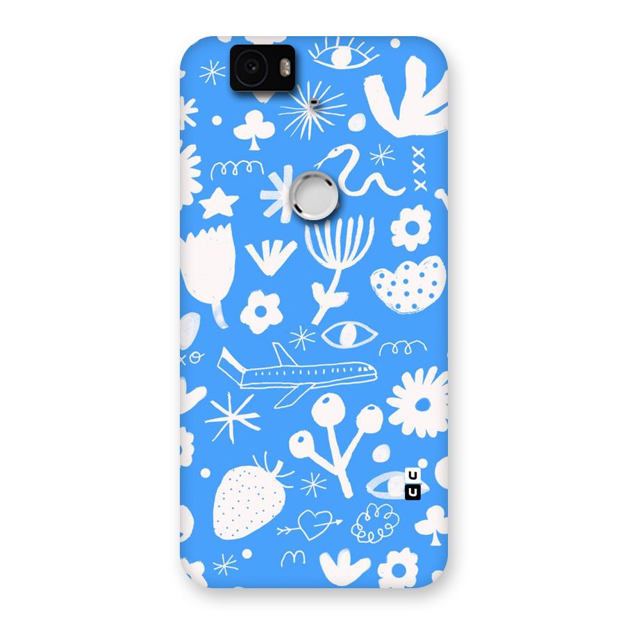 Space Blue Pattern Back Case for Google Nexus-6P