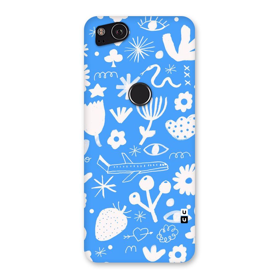 Space Blue Pattern Back Case for Google Pixel 2