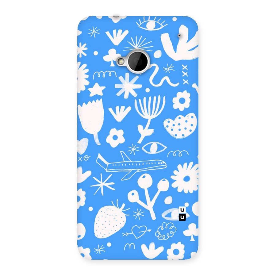 Space Blue Pattern Back Case for HTC One M7