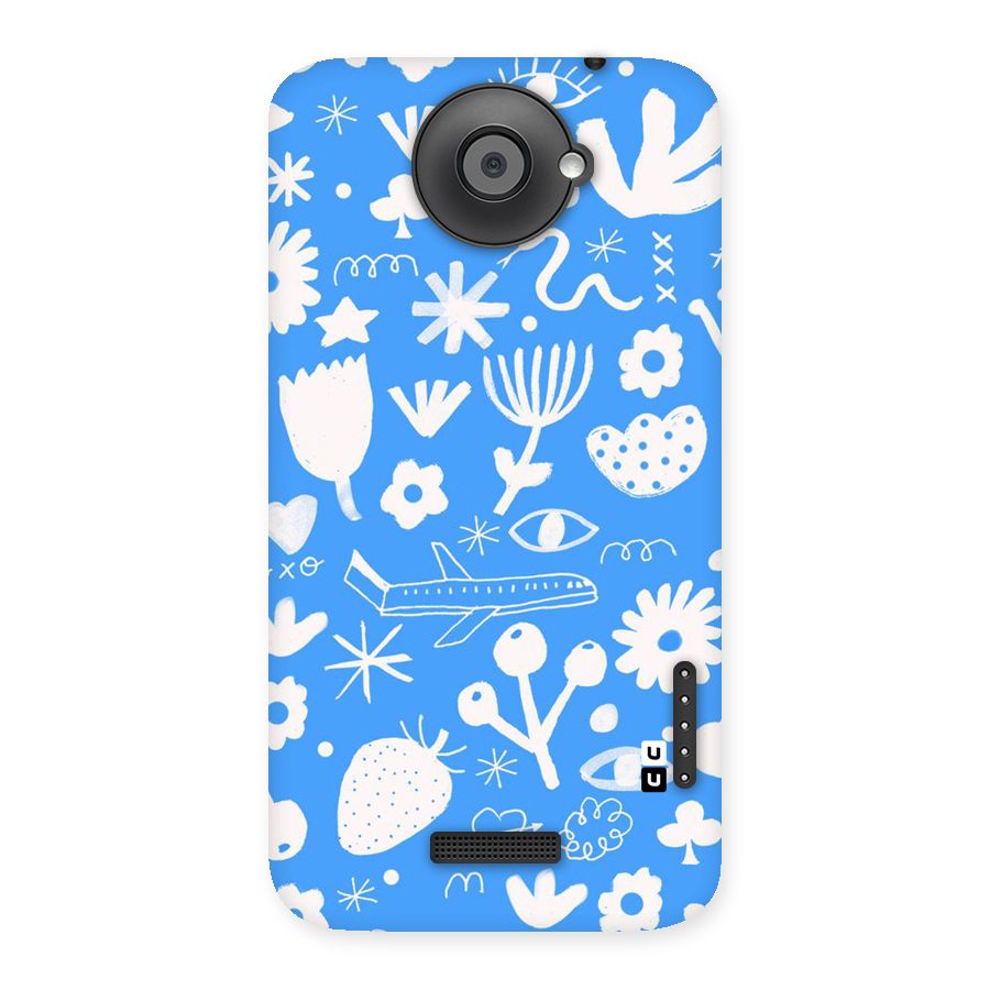 Space Blue Pattern Back Case for HTC One X