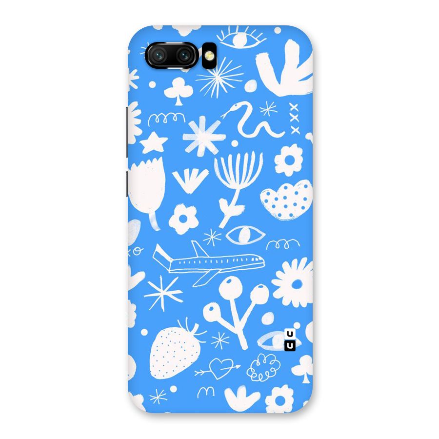 Space Blue Pattern Back Case for Honor 10