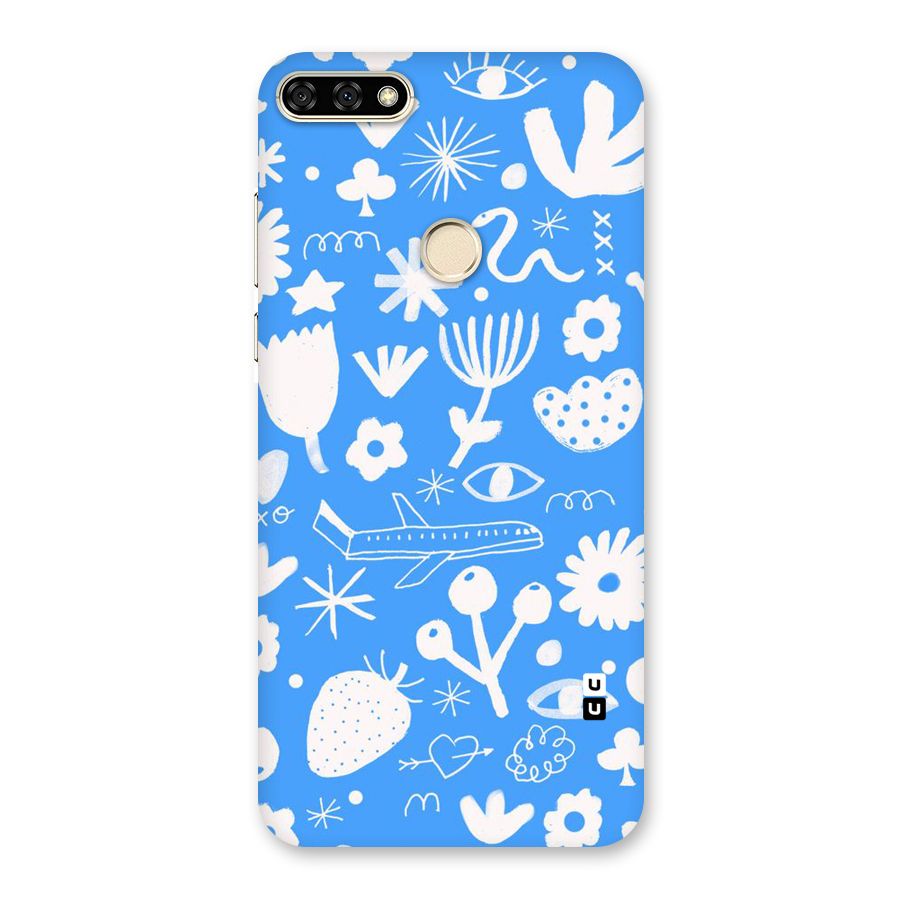 Space Blue Pattern Back Case for Honor 7A