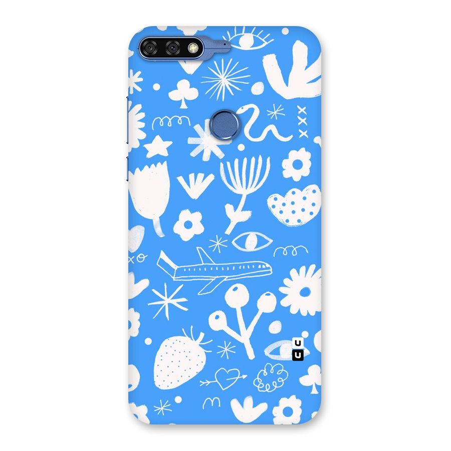 Space Blue Pattern Back Case for Honor 7C