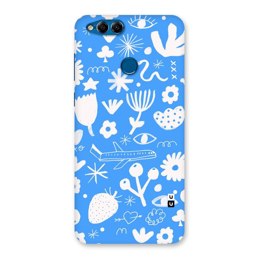 Space Blue Pattern Back Case for Honor 7X