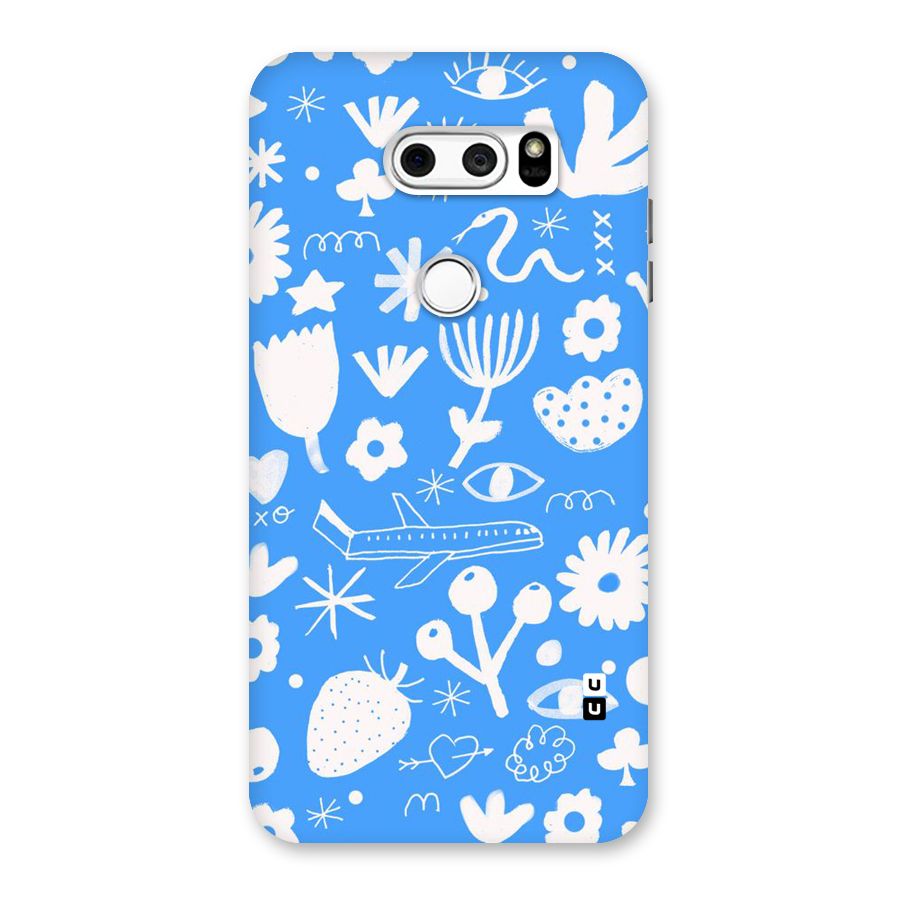 Space Blue Pattern Back Case for LG V30