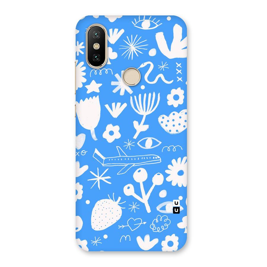 Space Blue Pattern Back Case for Mi A2