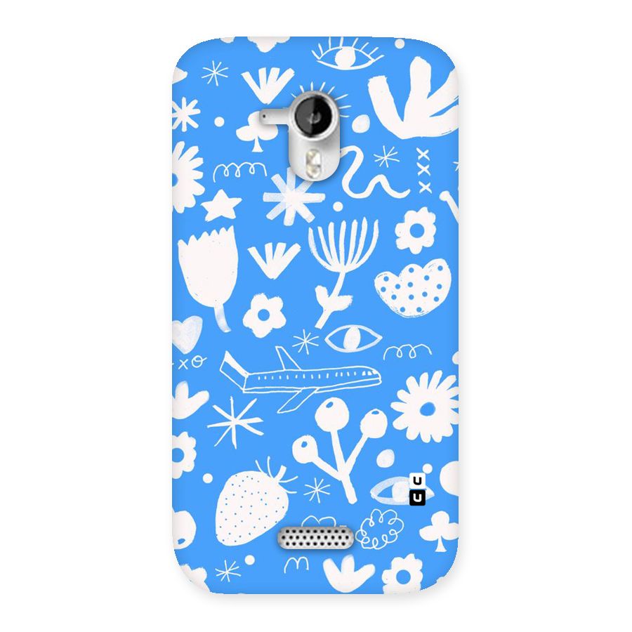 Space Blue Pattern Back Case for Micromax Canvas HD A116
