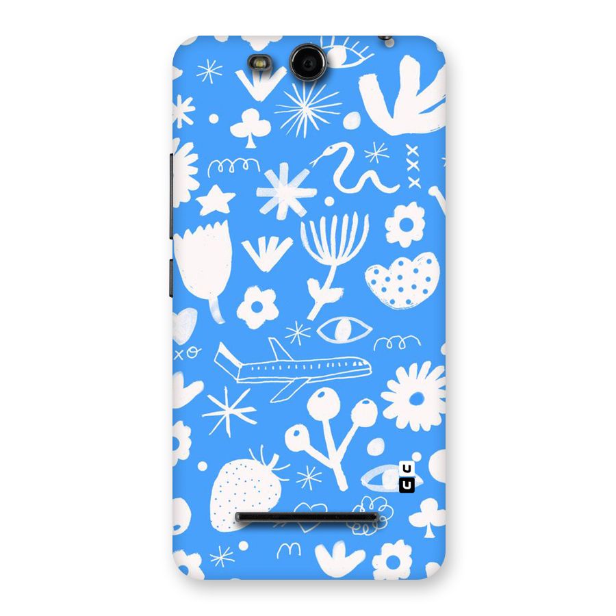 Space Blue Pattern Back Case for Micromax Canvas Juice 3 Q392