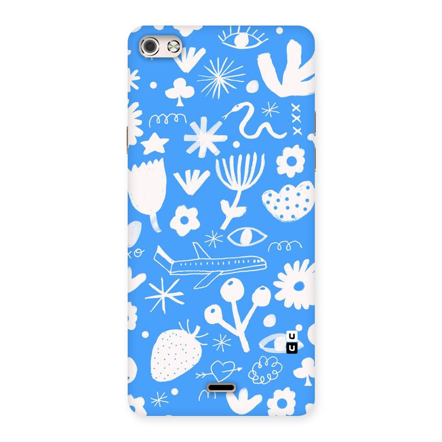 Space Blue Pattern Back Case for Micromax Canvas Silver 5