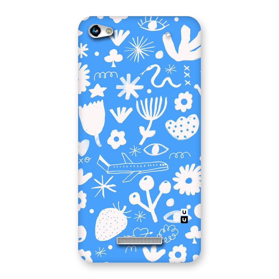 Space Blue Pattern Back Case for Micromax Hue 2