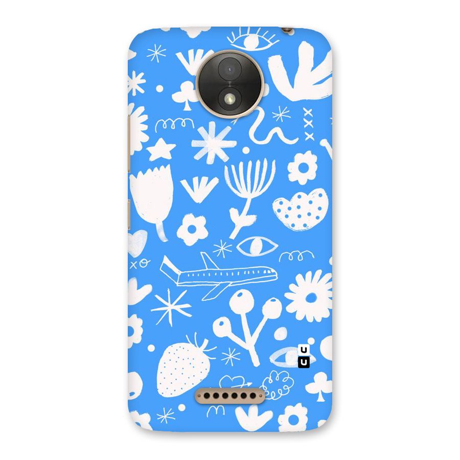Space Blue Pattern Back Case for Moto C Plus