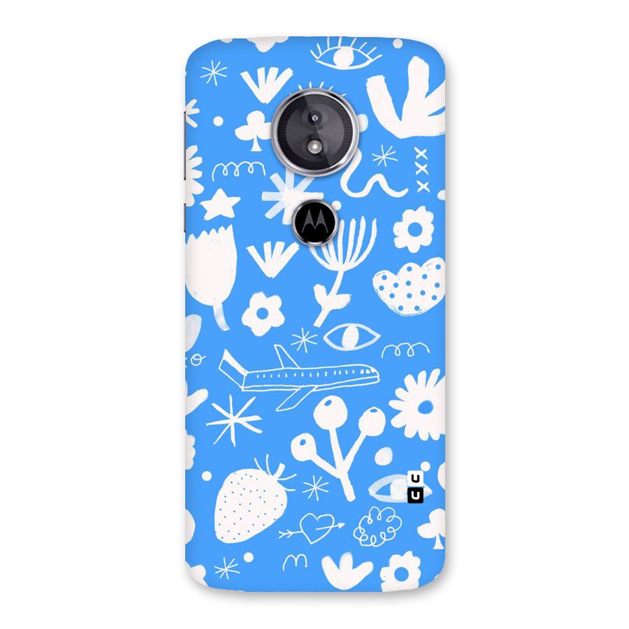 Space Blue Pattern Back Case for Moto E5