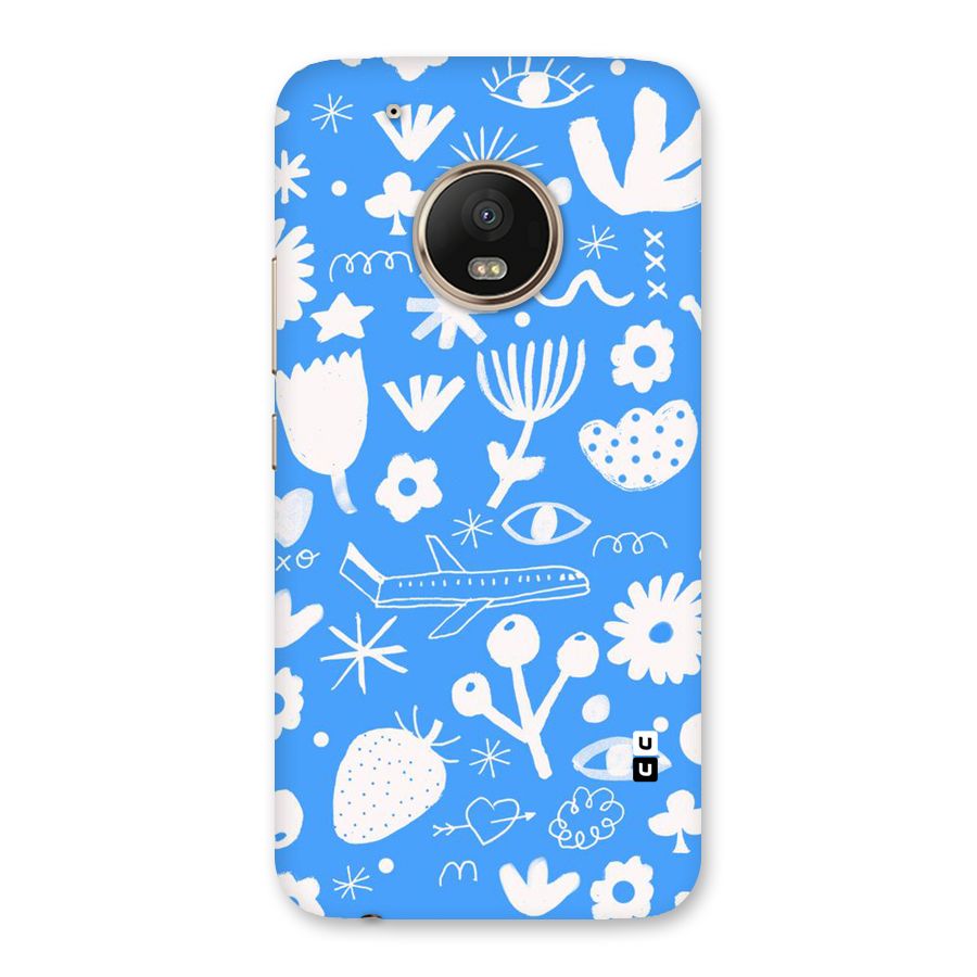 Space Blue Pattern Back Case for Moto G5 Plus