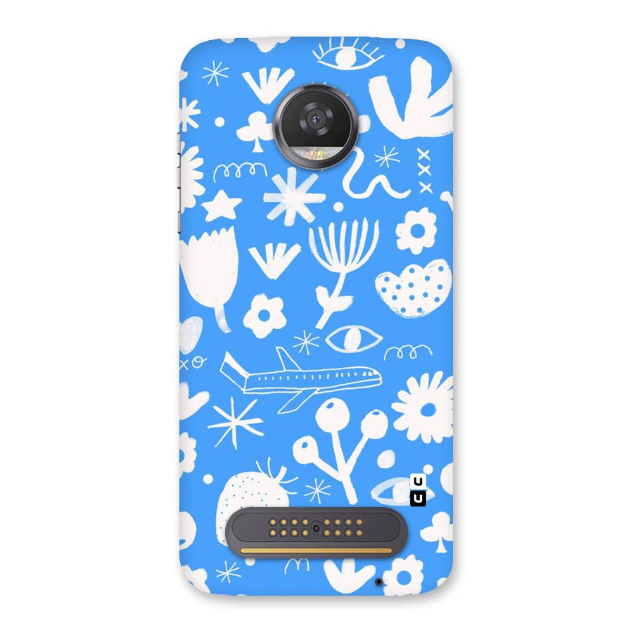 Space Blue Pattern Back Case for Moto Z2 Play