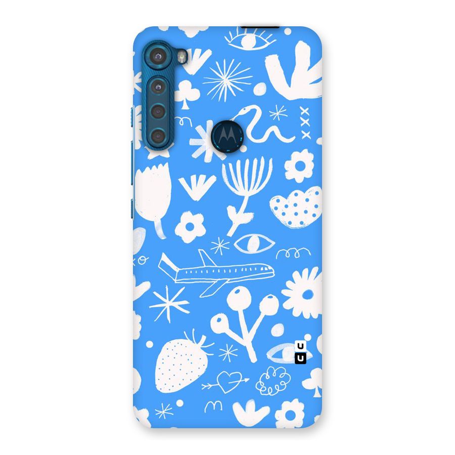 Space Blue Pattern Back Case for Motorola One Fusion Plus