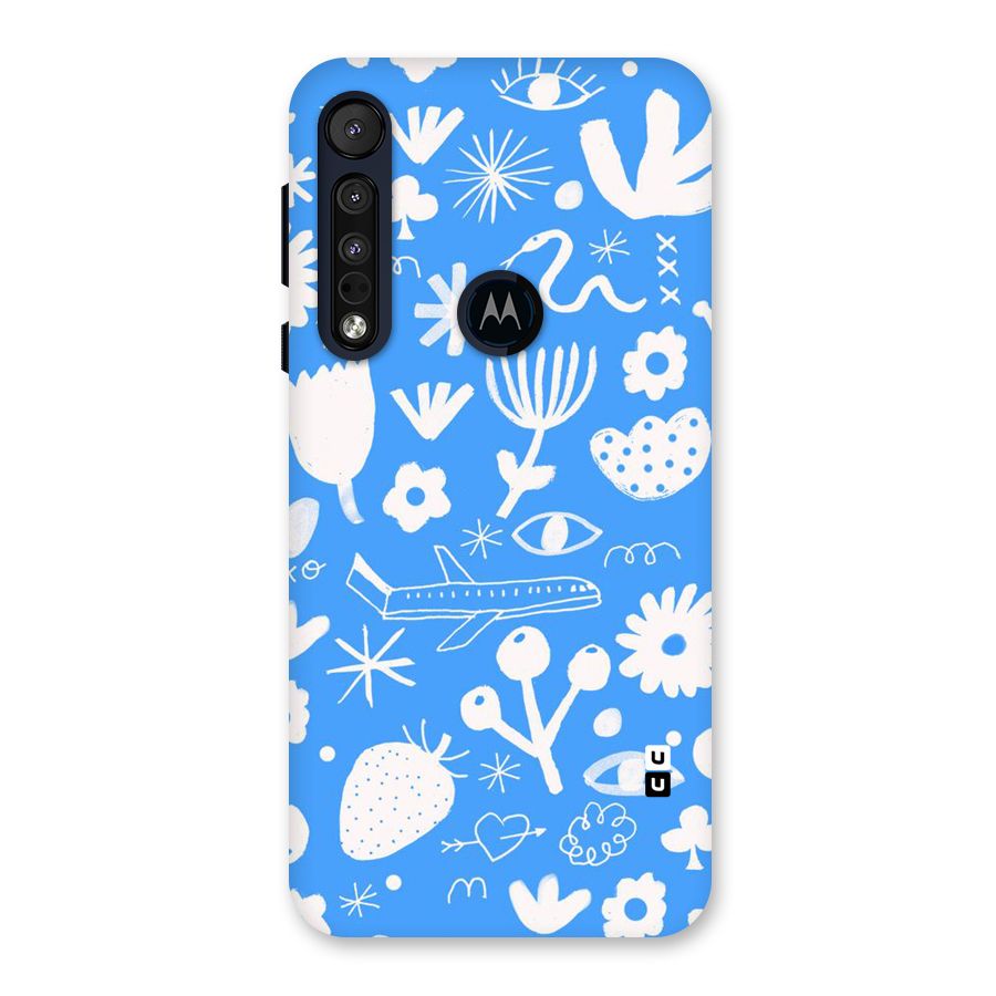 Space Blue Pattern Back Case for Motorola One Macro